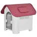 Zatte Hundehütte Outdoor, Dachluke, wetterfest, kleiner Hund, Rot