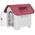 Zatte Hundehütte Outdoor, Dachluke, wetterfest, kleiner Hund, Rot Zatte Hundehütte Outdoor, Dachluke, wetterfest, kleiner Hund, Rot