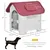 Zatte Hundehütte Outdoor, Dachluke, wetterfest, kleiner Hund, Rot Zatte Hundehütte Outdoor, Dachluke, wetterfest, kleiner Hund, Rot