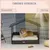 Zatte Hundehaus Rattan mit Kissen, Outdoor, 98x69x73 cm, Braun Zatte Hundehaus Rattan mit Kissen, Outdoor, 98x69x73 cm, Braun