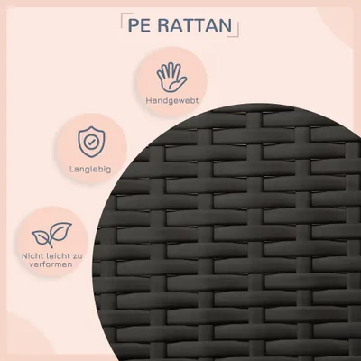 Zatte Hundehaus Rattan mit Kissen, Outdoor, 98x69x73 cm, Braun Zatte Hundehaus Rattan mit Kissen, Outdoor, 98x69x73 cm, Braun
