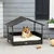 Zatte Hundehaus Rattan mit Kissen, Outdoor, 98x69x73 cm, Braun Zatte Hundehaus Rattan mit Kissen, Outdoor, 98x69x73 cm, Braun
