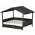Zatte Hundehaus Rattan mit Kissen, Outdoor, 98x69x73 cm, Braun Zatte Hundehaus Rattan mit Kissen, Outdoor, 98x69x73 cm, Braun