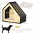 Zatte Hundehütte Holz mit Kissen, drinnen, bis 8 kg 60x40x59 cm Zatte Hundehütte Holz mit Kissen, drinnen, bis 8 kg 60x40x59 cm