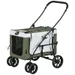 Zatte Hundewagen 2-in-1 klappbar, bis 10 kg, Netz, Dunkelgrün