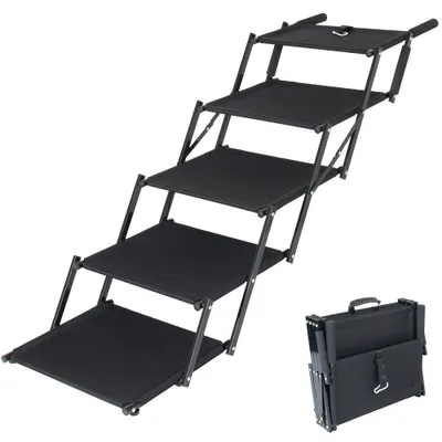 Zatte Rampe chien pliable 5 marches, antidérapante, 110 kg Zatte Rampe chien pliable 5 marches, antidérapante, 110 kg