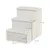 Zatte Haustiertreppe faltbar 3 Stufen, Stauraum, MDF, Weiß