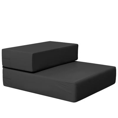 Zatte Haustiertreppe faltbar 2 Stufen, Schwarz, 45x39x20 cm