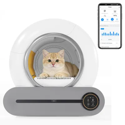 Zatte Katzenklo selbstreinigend 65L, APP, Infrarot, mehrere Katzen Zatte Katzenklo selbstreinigend 65L, APP, Infrarot, mehrere Katzen