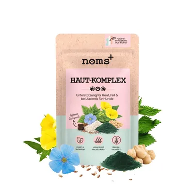 Haut & Fell Komplex für Hunde mit Probiotika, Biotin, Zink & Nachtkerzenöl