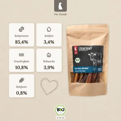 Liebesgut Hunde-Snack Bio Rind Kopfhaut Liebesgut Hunde-Snack Bio Rind Kopfhaut