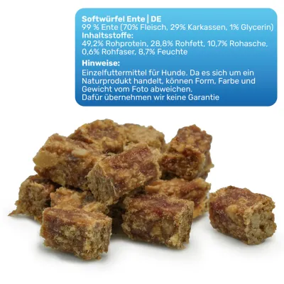 Softwürfel 99% Fleisch für Hunde 200g, verschiedene Sorten Leckerli, Snack Softwürfel 99% Fleisch für Hunde 200g, verschiedene Sorten Leckerli, Snack