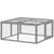 PawHut Clapier bois pliable portable gris PawHut Clapier bois pliable portable gris