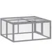 PawHut Clapier bois pliable portable gris