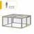 PawHut Clapier bois pliable portable gris PawHut Clapier bois pliable portable gris