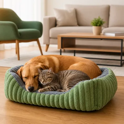 Haustierbett aus Kaninchenfellimitat für Hunde und Katzen Haustierbett aus Kaninchenfellimitat für Hunde und Katzen