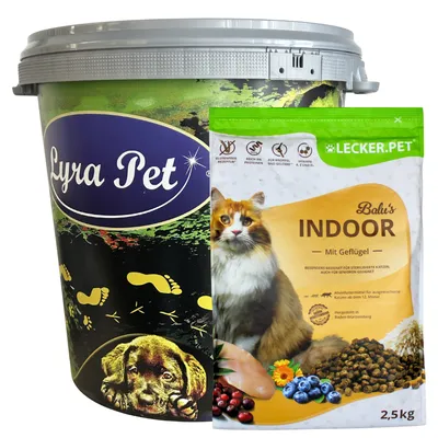 Lecker.Pet® Balu's Indoor Volaille Nourriture sèche pour chats complète