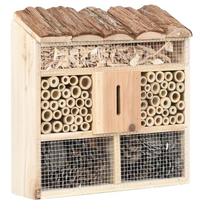 vidaXL - Hôtel à insectes - Bois de sapin 30x10x30 cm vidaXL - Hôtel à insectes - Bois de sapin 30x10x30 cm