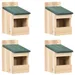 vidaXL - Nichoirs - Bois de sapin (4 pcs)
