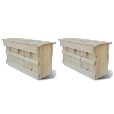 vidaXL - Maisons pour moineau - Bois 2 pcs vidaXL - Maisons pour moineau - Bois 2 pcs