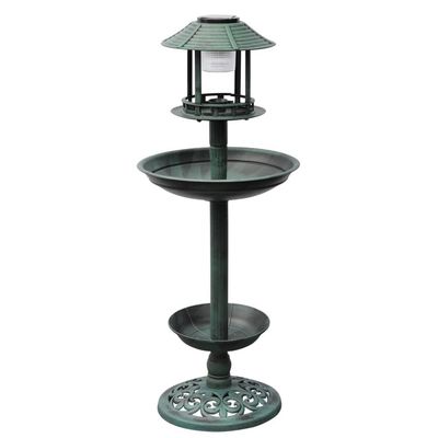 vidaXL - Mangeoire à oiseaux - Lampe solaire