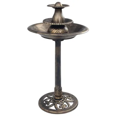 vidaXL - Bain pour oiseaux - Fontaine Bronze