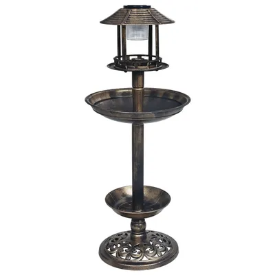 vidaXL - Bain pour oiseaux - Décoratif LED Solaire