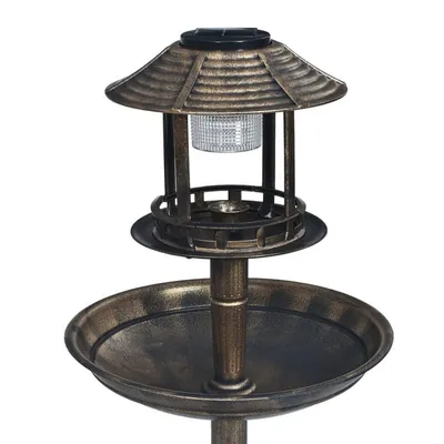 vidaXL - Bain pour oiseaux - Décoratif LED Solaire