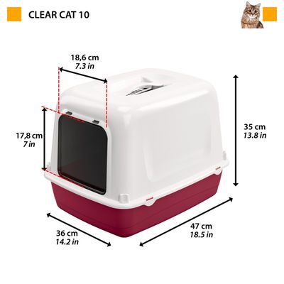 Ferplast - Maison de toilette - CLEAR CAT 10