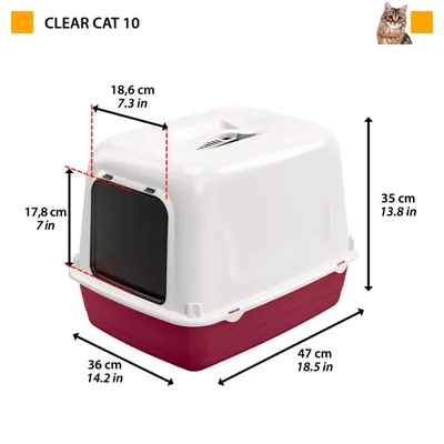 Ferplast - Maison de toilette - CLEAR CAT 10 Ferplast - Maison de toilette - CLEAR CAT 10