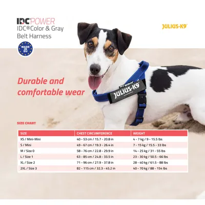 Julius-K9 - Harnais - IDC Color & Gray Julius-K9 - Harnais - IDC Color & Gray