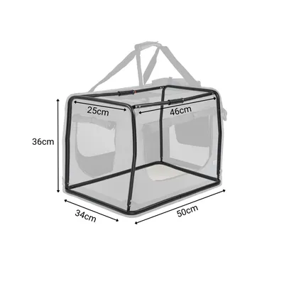 lionto Katzentransportbox faltbar mit Stahlrahmen und Liegekissen lionto Katzentransportbox faltbar mit Stahlrahmen und Liegekissen