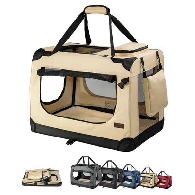lionto Katzentransportbox faltbar mit Stahlrahmen und Liegekissen lionto Katzentransportbox faltbar mit Stahlrahmen und Liegekissen