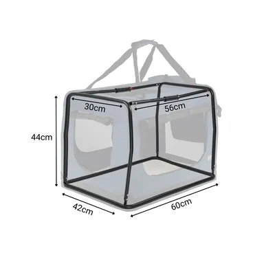 lionto Katzentransportbox faltbar mit Stahlrahmen und Liegekissen