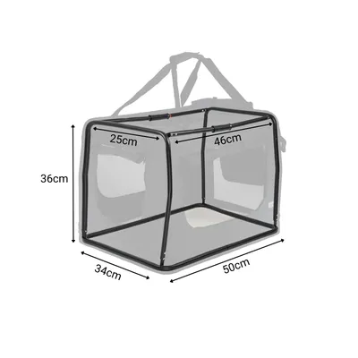 lionto Katzentransportbox faltbar mit Stahlrahmen und Liegekissen lionto Katzentransportbox faltbar mit Stahlrahmen und Liegekissen