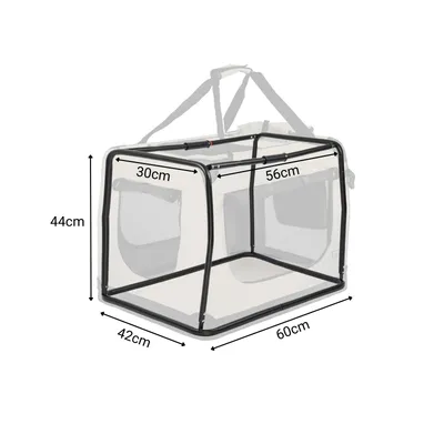 lionto Katzentransportbox faltbar mit Stahlrahmen und Liegekissen lionto Katzentransportbox faltbar mit Stahlrahmen und Liegekissen