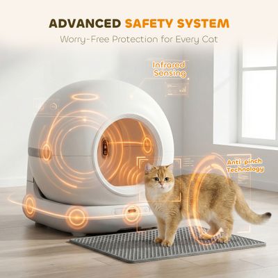 PawHut Selbstreinigende Katzenklo