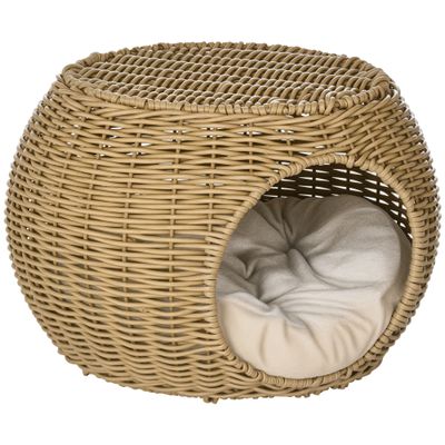 PawHut Rattan Katzenkorb