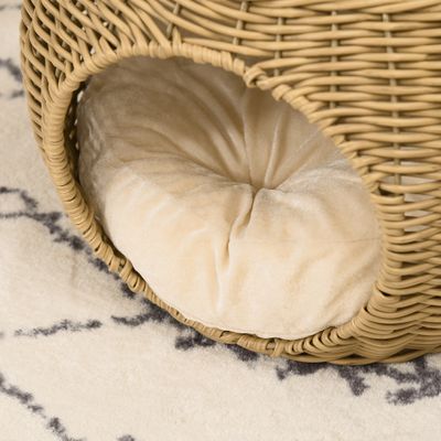 PawHut Rattan Katzenkorb