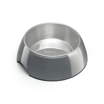 lionto gamelle pour chat en inox avec support mélamine antidérapant