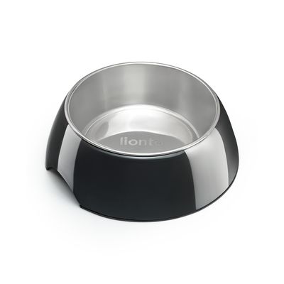 lionto gamelle pour chat en inox avec support mélamine antidérapant