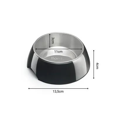lionto gamelle pour chat en inox avec support mélamine antidérapant