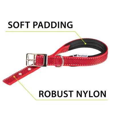 Ferplast Collier pour chiens réfléchissant rembourré DAYTONA DELUXE Ferplast Collier pour chiens réfléchissant rembourré DAYTONA DELUXE