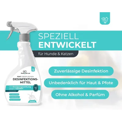 HomePetLab RWC - Oberflächen Desinfektionsmittel - 500 ml Sprühflasche HomePetLab RWC - Oberflächen Desinfektionsmittel - 500 ml Sprühflasche