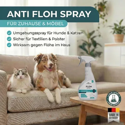 HomePetLab Floh Spray für Wohnung und Möbel - 500ml Sprühflasche