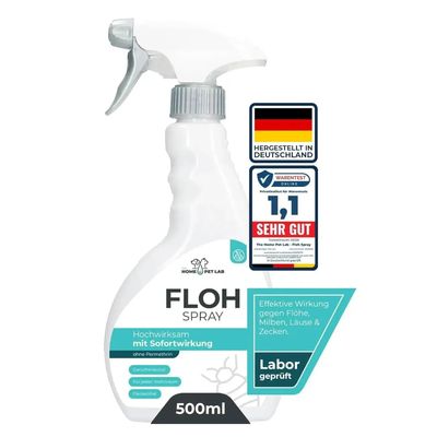 HomePetLab Floh Spray für Wohnung und Möbel - 500ml Sprühflasche