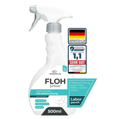 HomePetLab Floh Spray für Wohnung und Möbel - 500ml Sprühflasche
