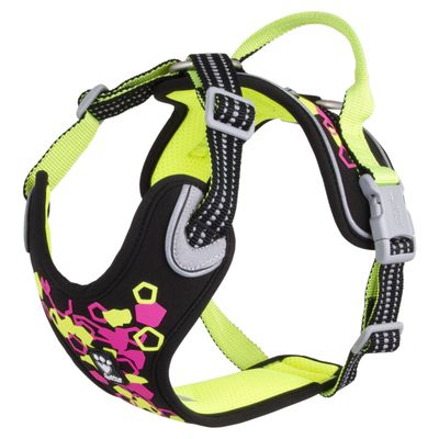 Hurtta Hundegeschirr Weekend Warrior Neon Harness II licorice