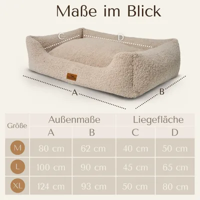 Orthopädisches Hundebett aus kuschelweichem Teddystoff Orthopädisches Hundebett aus kuschelweichem Teddystoff