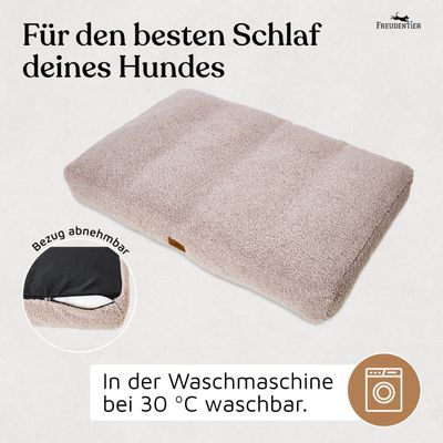 Orthopädisches Hundekissen aus kuschelweichem Teddystoff
